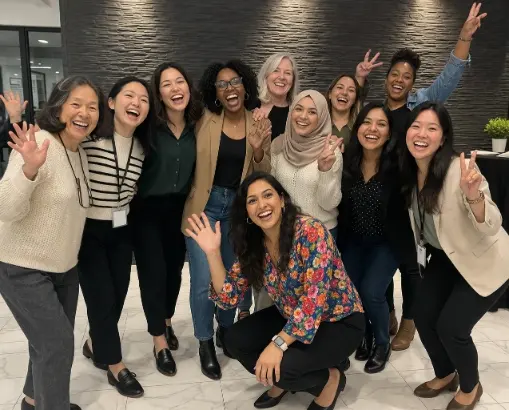A photo with a client