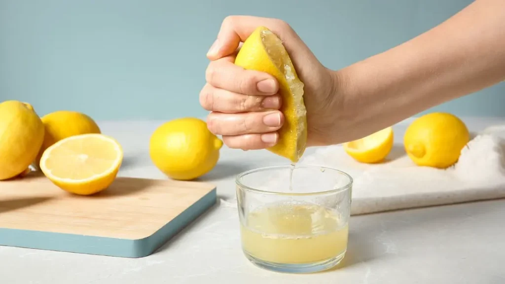 Lemon Juice + Cotton Pads