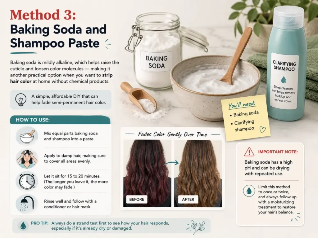 Method 3: Baking Soda and Shampoo Paste