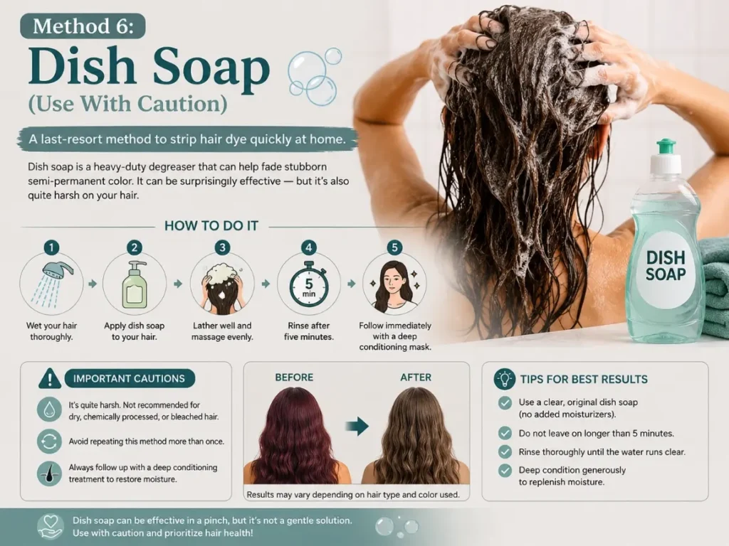 Method 6: Dish Soap (Use With Caution)
