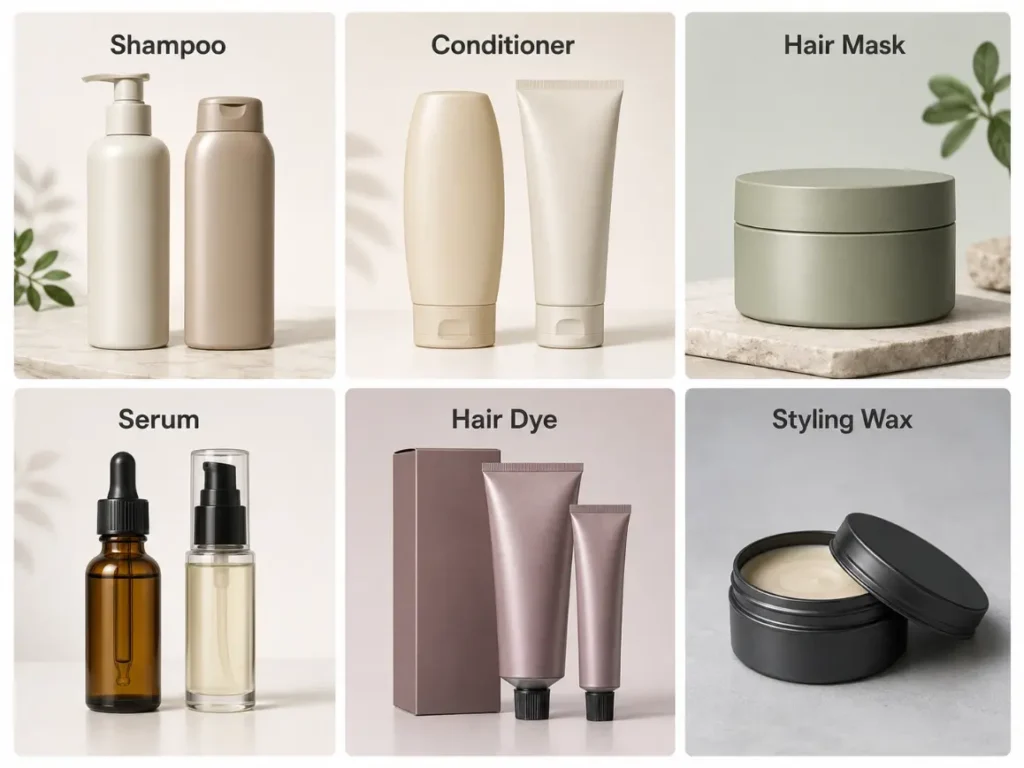 Hair care product categories available for OEM manufacturing.