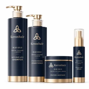 Blue-Gold Anti-Hair Loss Protein Collagen Keratin Hair Care Set